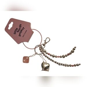 NWT Little Words Project Bag Charm 💗🎲